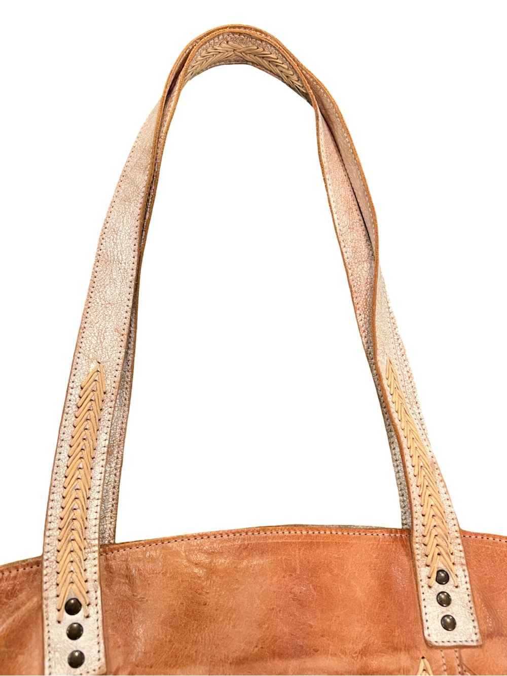 Bed|Stü Amelie Tote Bag Purse Nectar Lux Tan Rustic Handmade Purse - Picture 8 of 16